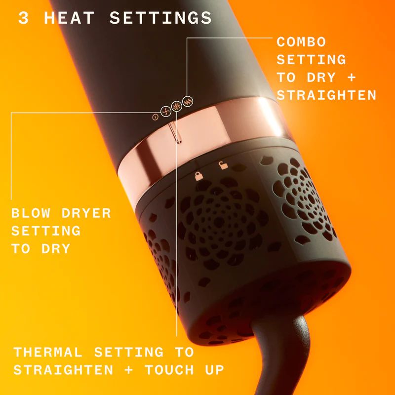 amika Double Agent 2-In-1 Blow Dryer + Straightening Brush