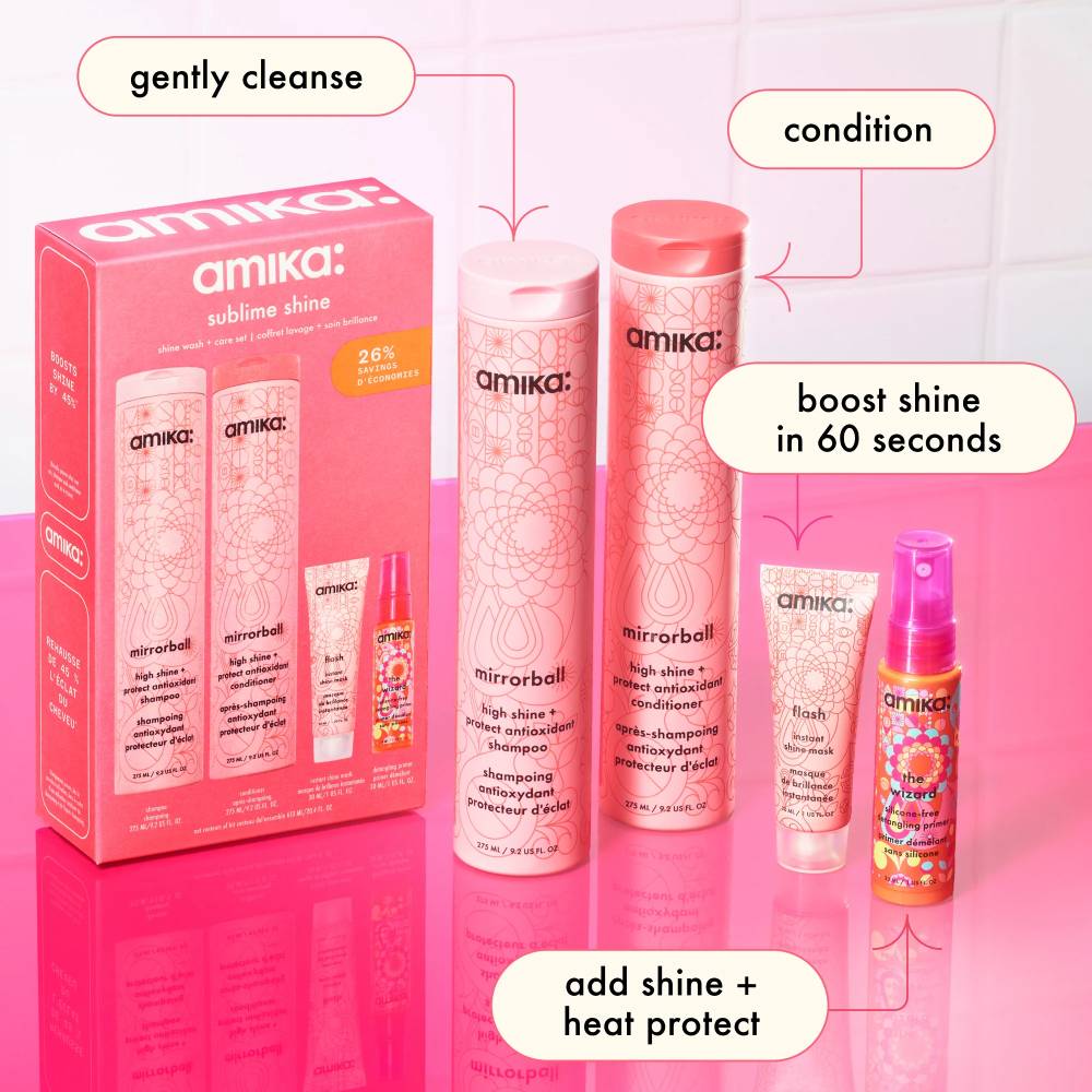amika Sublime Shine Wash + Care Set