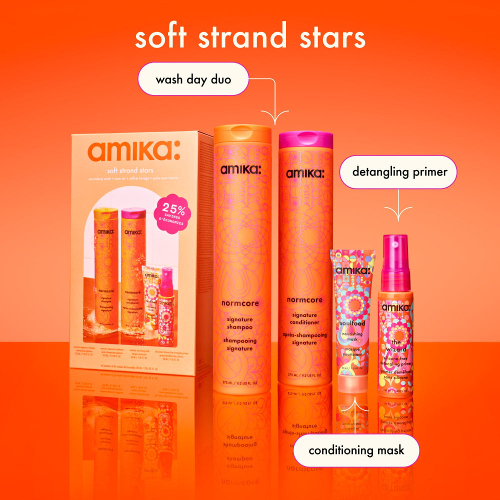 amika Soft Strand Stars Nourishing Wash + Care Set