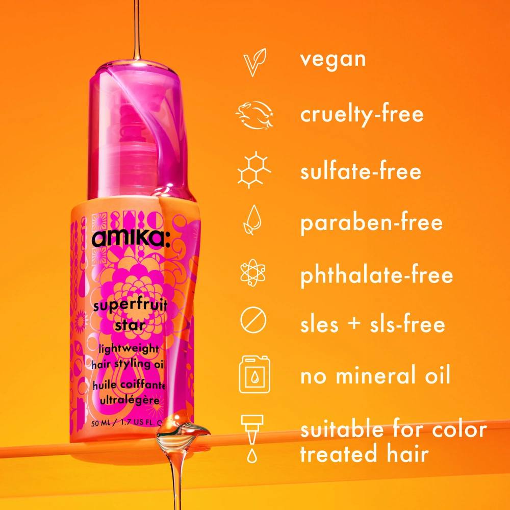 amika Superfruit Star Lightweight Hair Styling Oil 20ml