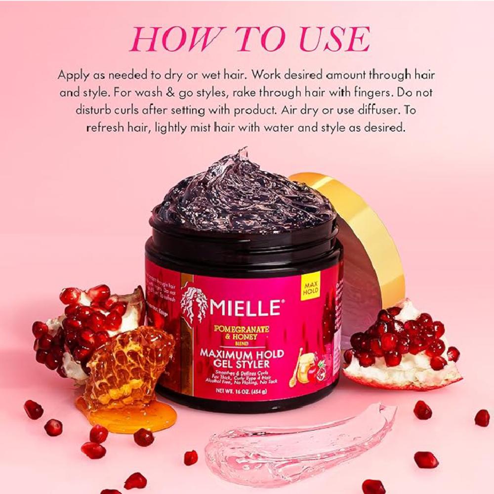 Mielle Pomegranate & Honey Maximum Hold Gel Styler 464g