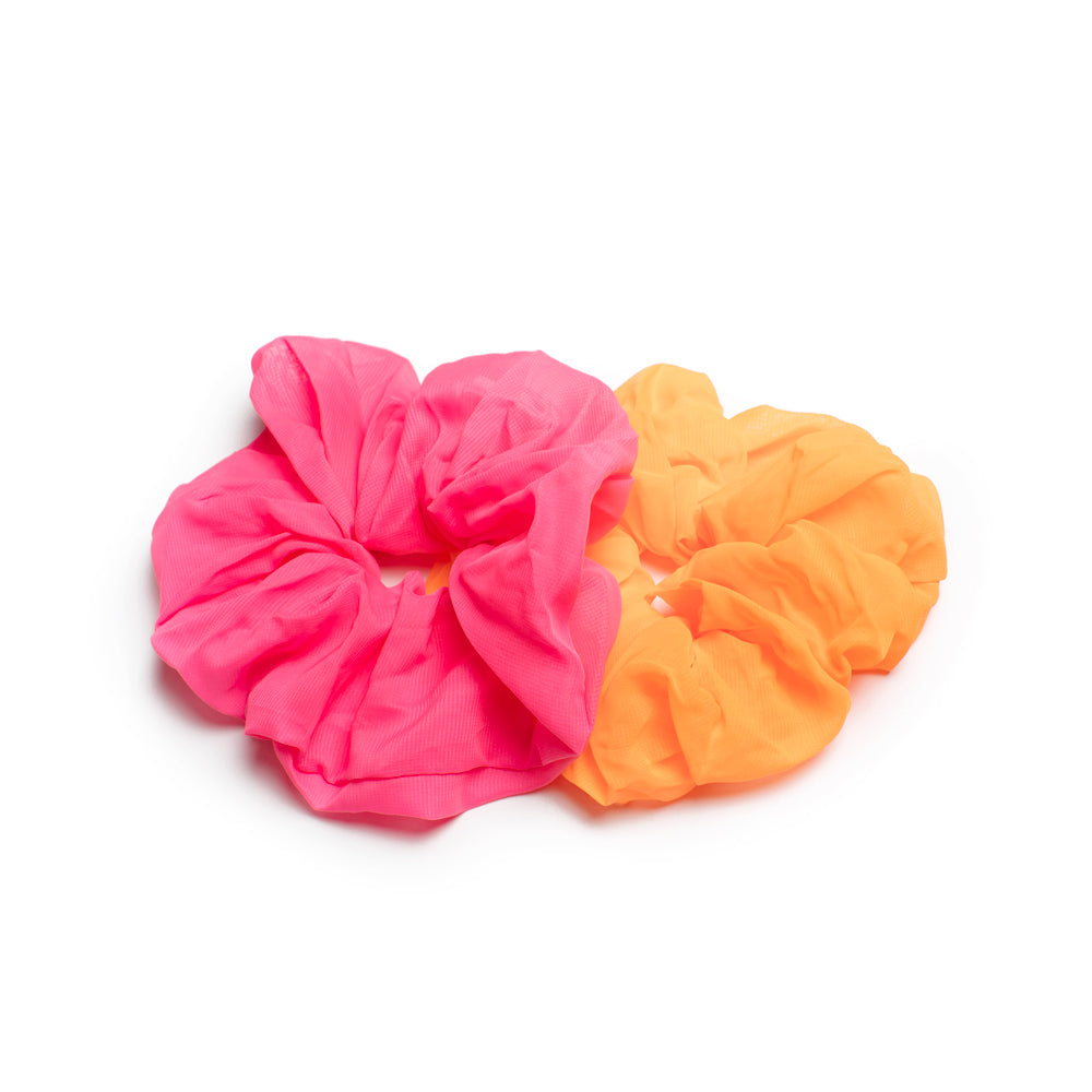 Beachwaver Oversized Scrunchie Neon Orange & Pink (2)