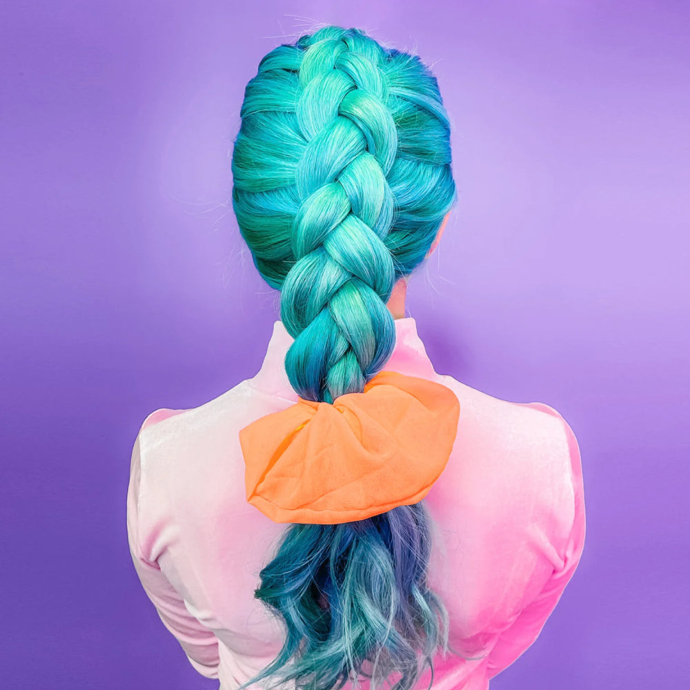 Beachwaver Oversized Scrunchie Neon Orange & Pink (2)