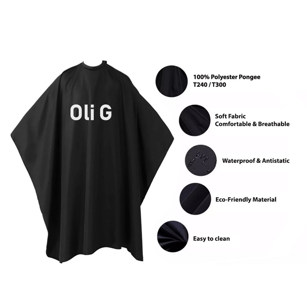 Oli G Large Salon Cape Black
