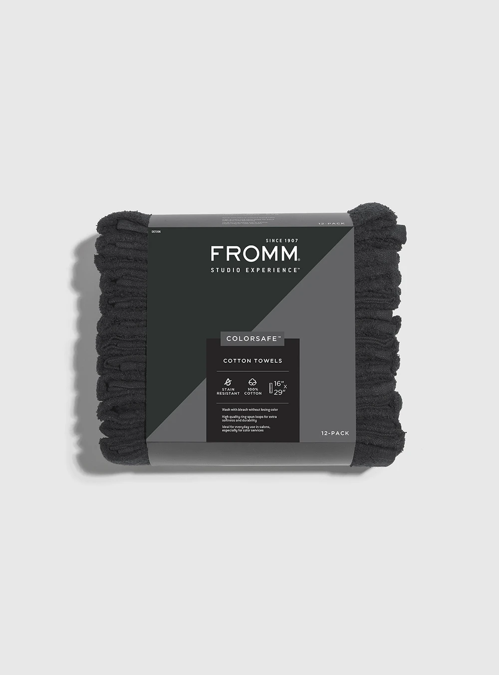 Fromm Colorsafe Cotton Towels - Black (12)