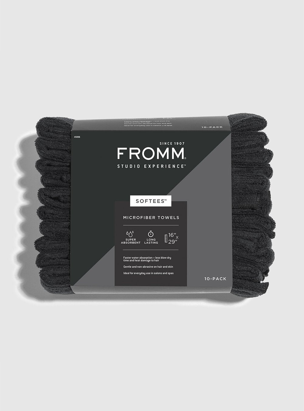 Fromm Softees Microfiber Towels Black (10)