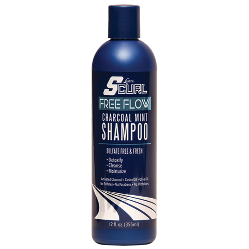 S Curl Free Flow Charcoal Mint Shampoo 355ml