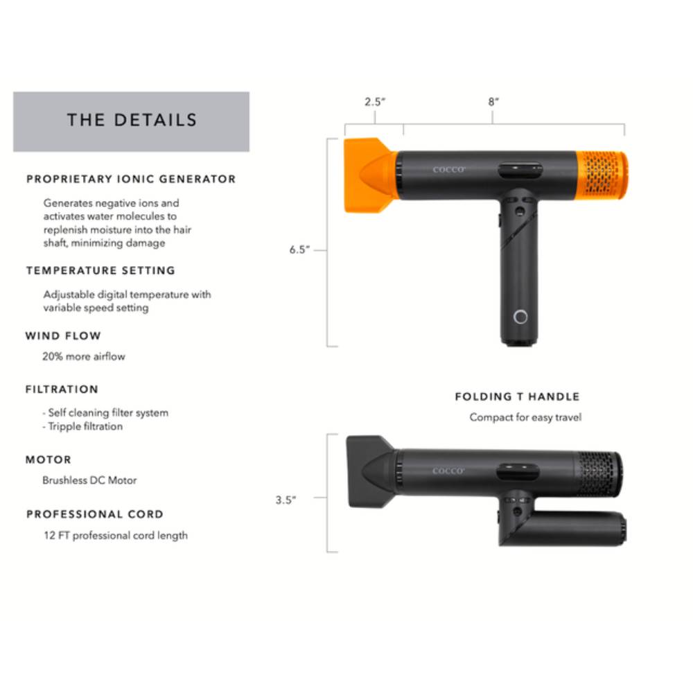 Cocco Air Ionic Dryer Black