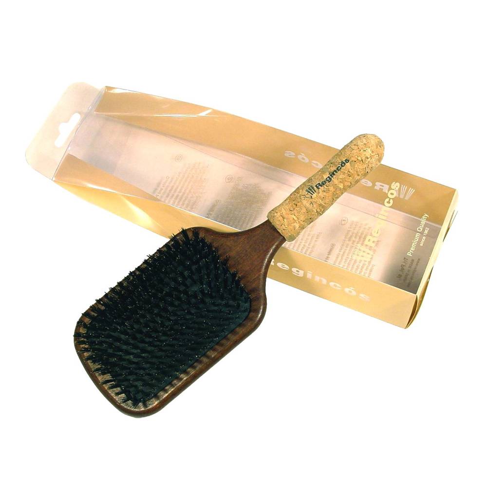 Regincos Paddle Cork 100% Pure Bristles Hair Brush