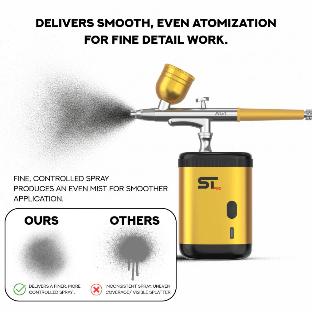 Supreme Airbrush Gun Kit Gold