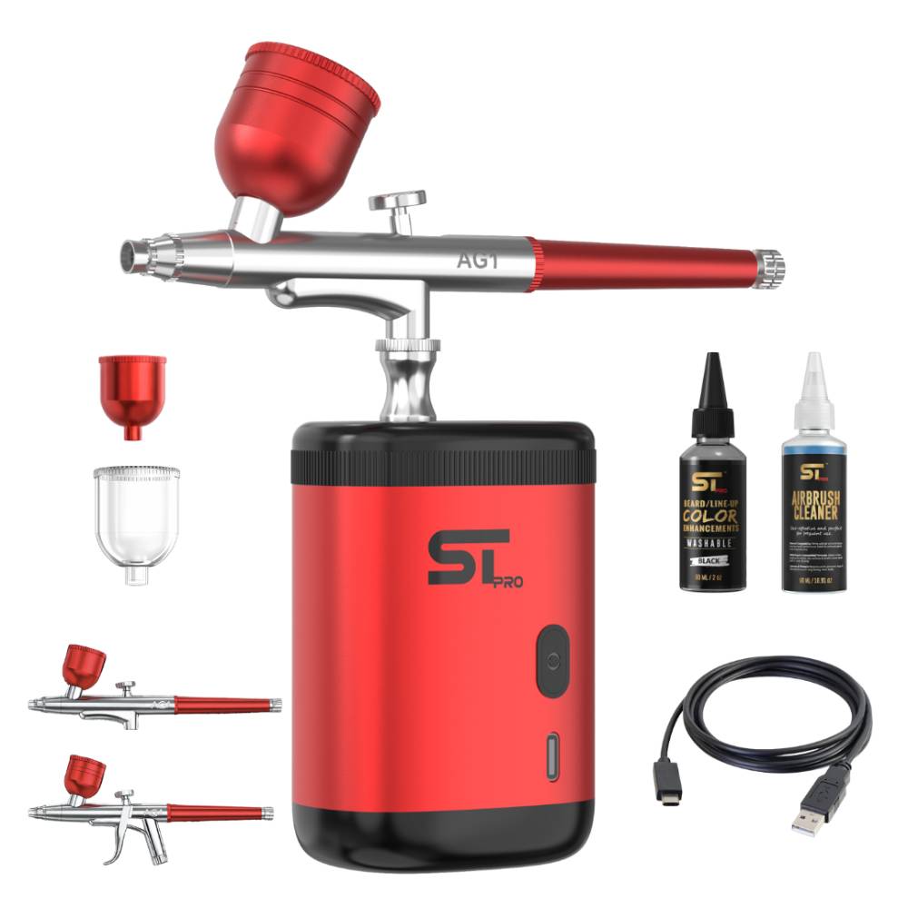 Supreme Airbrush Gun Kit Red