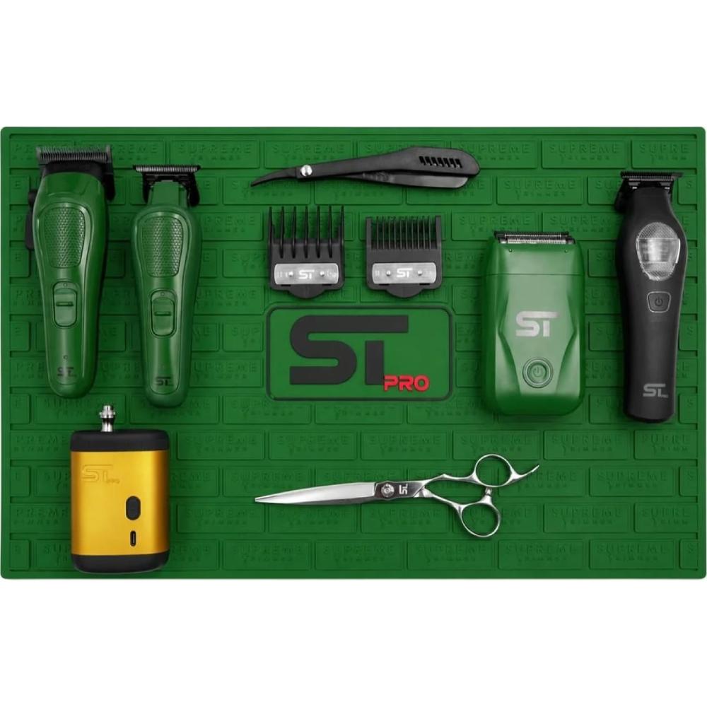 Supreme Non Slip Barber Station Mat Green