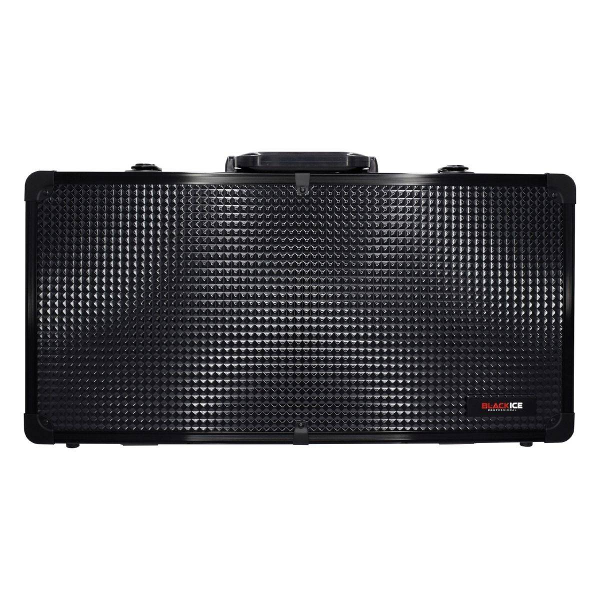 Black Ice Diamond Embossed Texture Barber Case Black