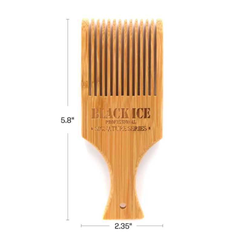 Black Ice Volumizing Natural Bamboo Hair Styling Pick Comb
