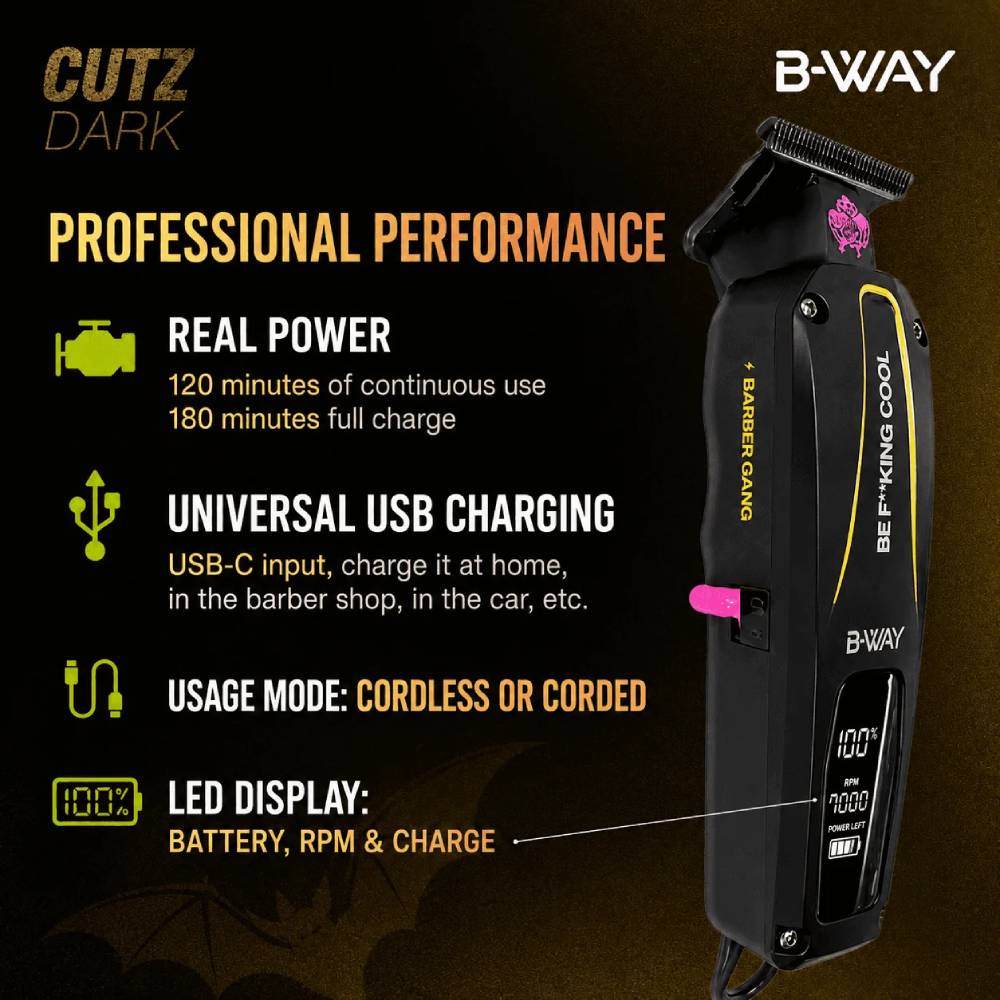 B-WAY Cutz Dark Cordless Trimmer