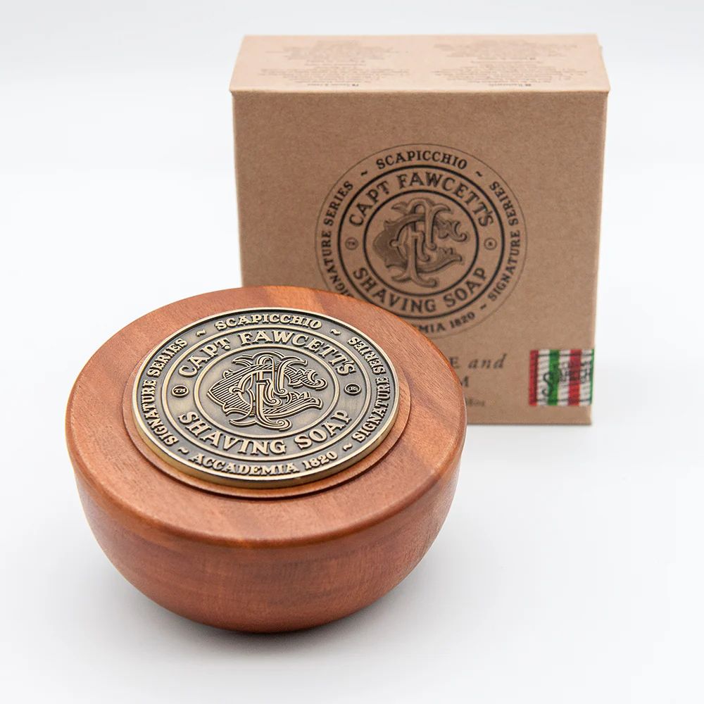 Captain Fawcett Scapicchio Fig, Olive & Bay Rum Shaving Soap 110g