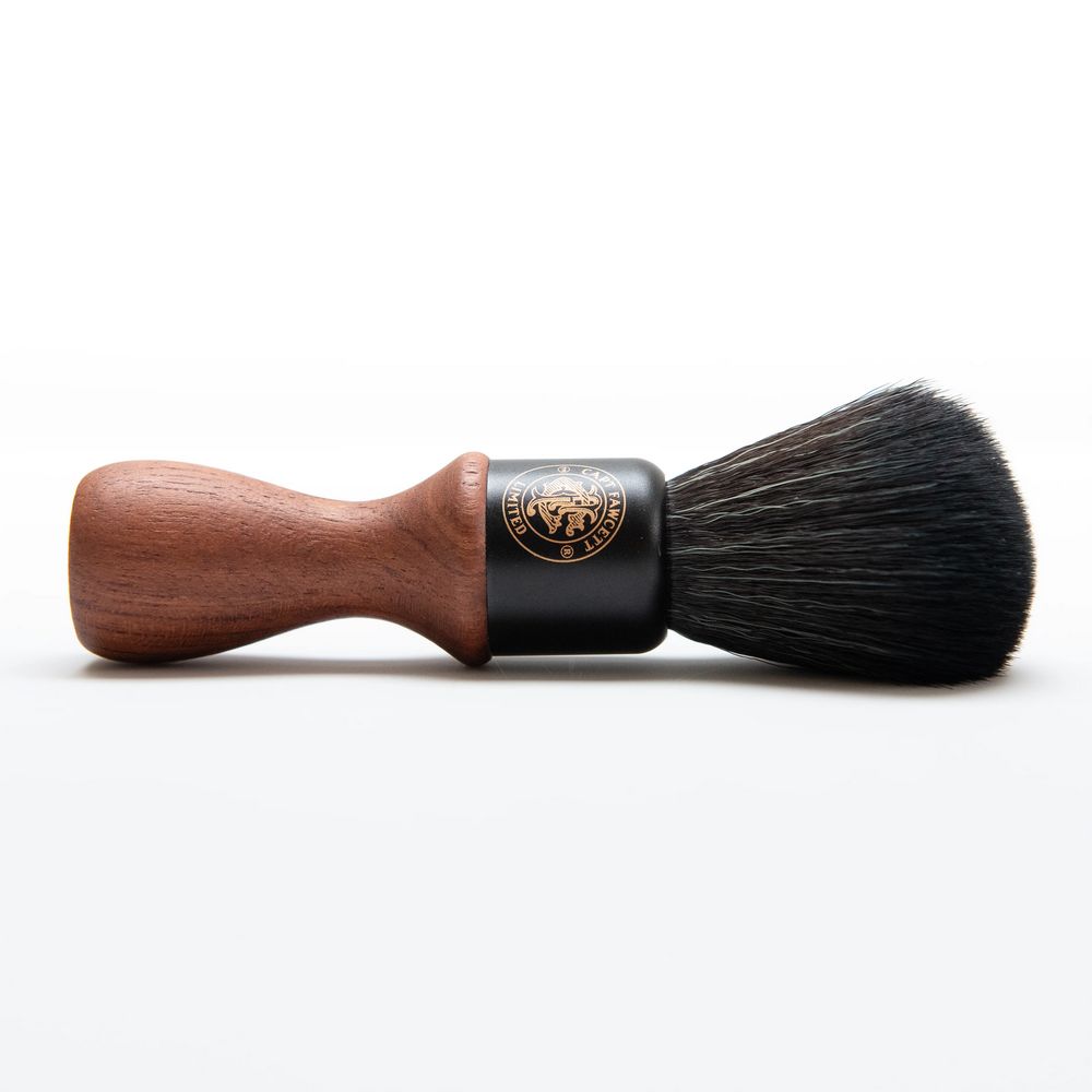 Captain Fawcett Wooden Handle Faux Fur Shaving Brush