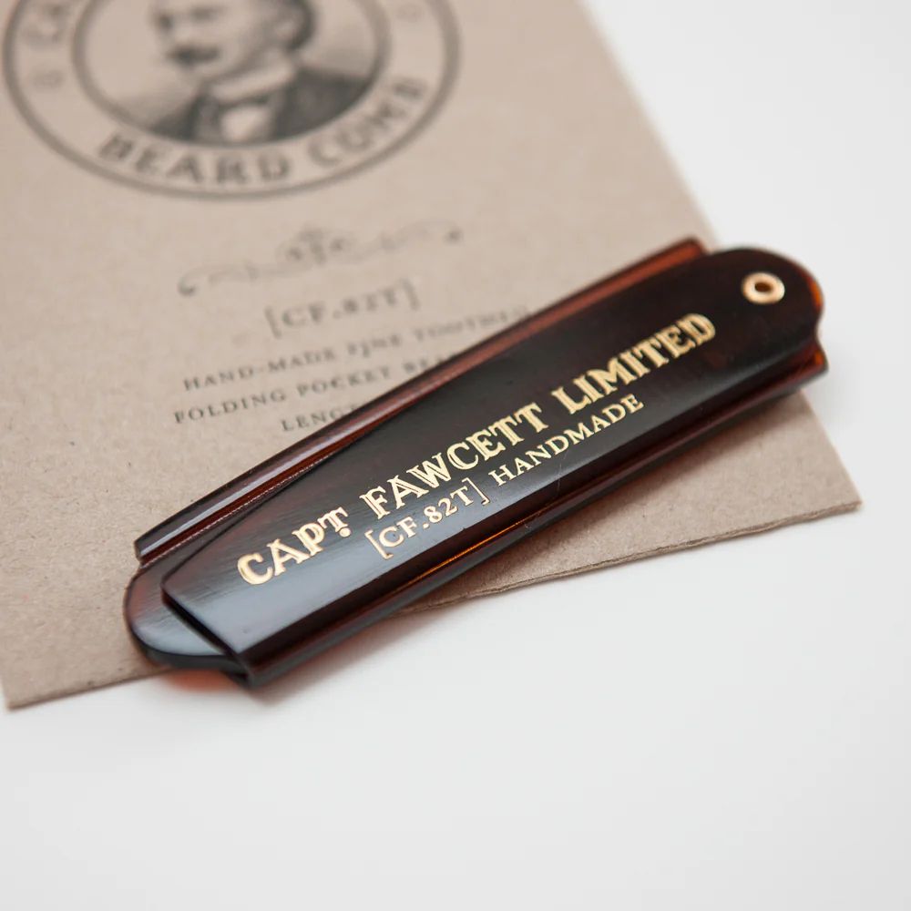 Captain Fawcett Folding Pocket Beard Comb