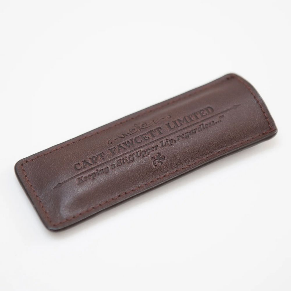 Captain Fawcett Leather Case For Folding Pocket Beard Comb
