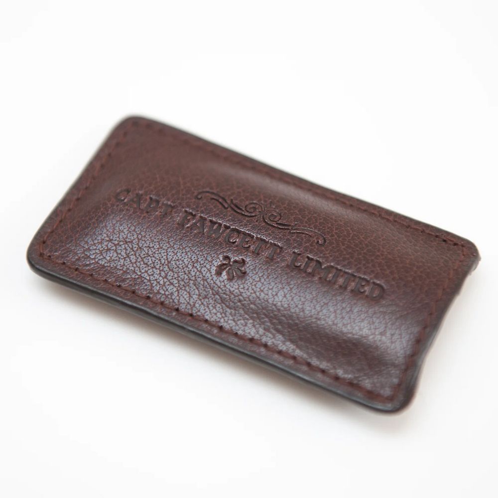 Captain Fawcett Leather Case For Folding Pocket Moustache Comb