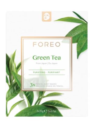 Foreo Farm to Face Green Tea Hydrating Tencel Sheet Mask x3