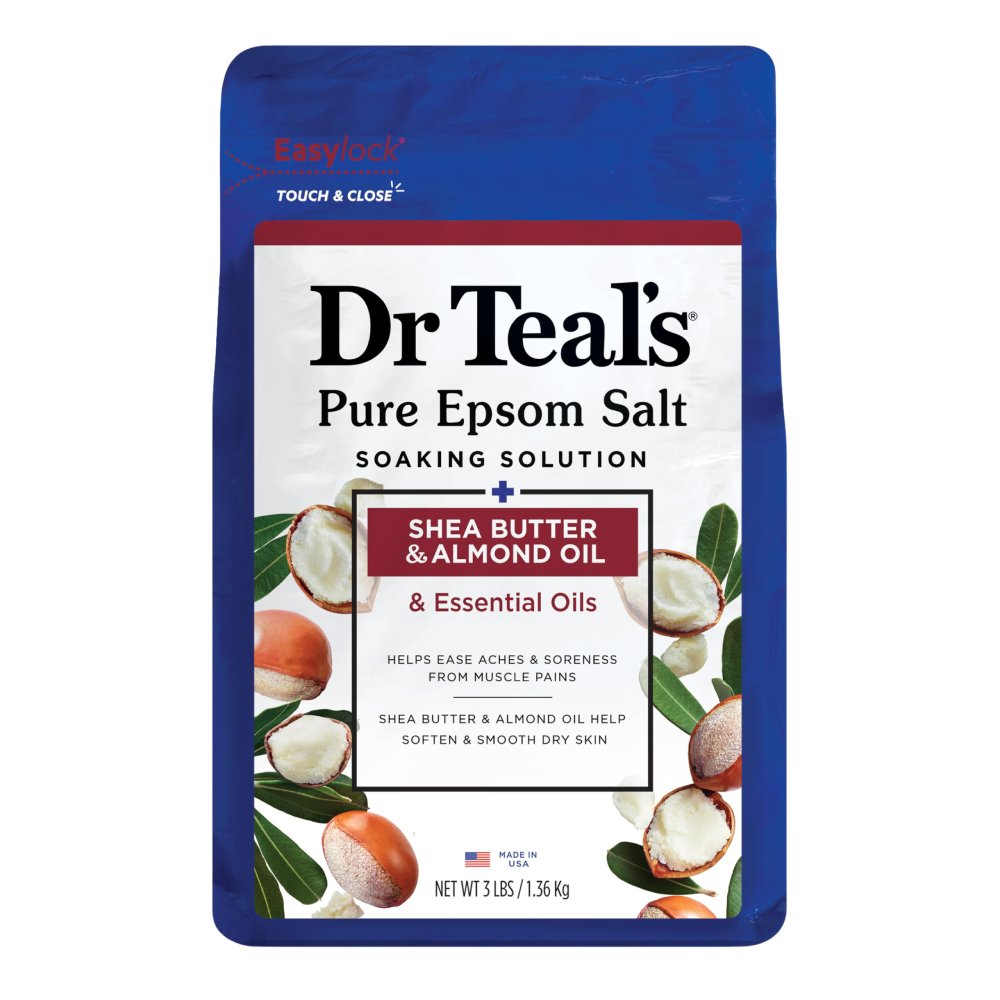 Dr Teal's Pure Epsom Salt Soaking Solution Shea Butter & Almond Oil 1.36kg