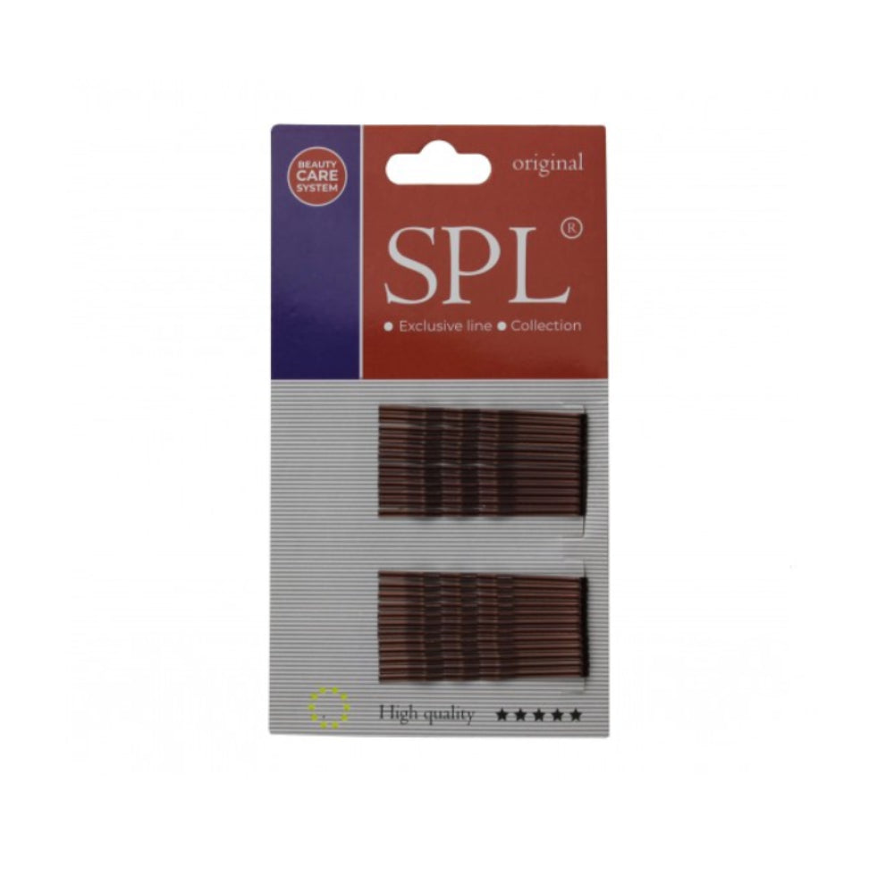 SPL Waved Hair Grips Brown (24)