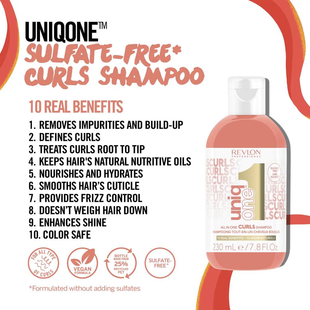 Revlon UniqOne All In One Curls Shampoo 230ml