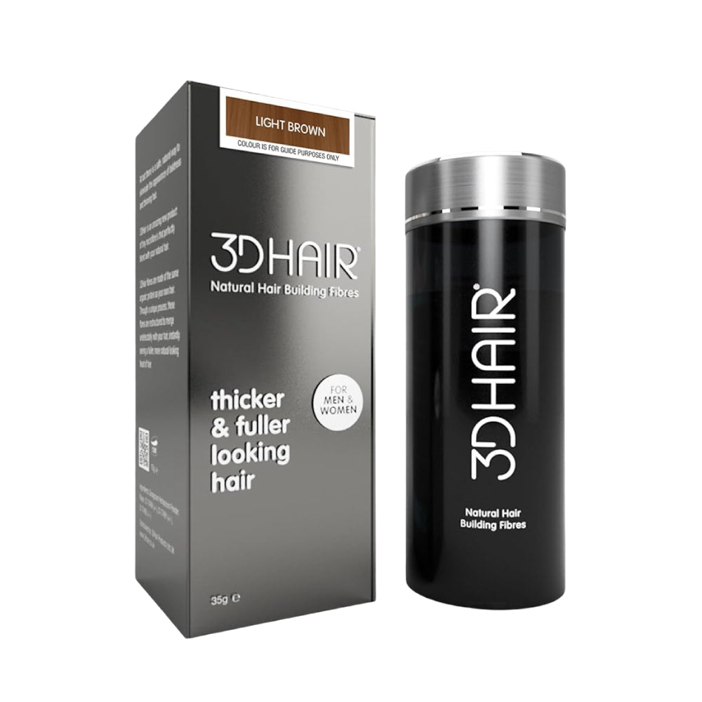 3D Hair Natural Hair Building Fibres For Thinning Hair Light Brown 35g