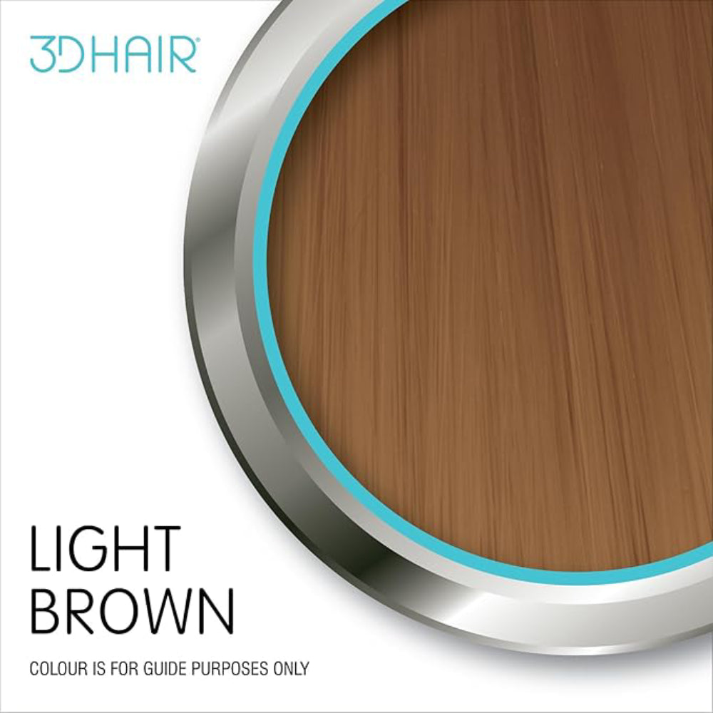 3D Hair Natural Hair Building Fibres For Thinning Hair Light Brown 35g