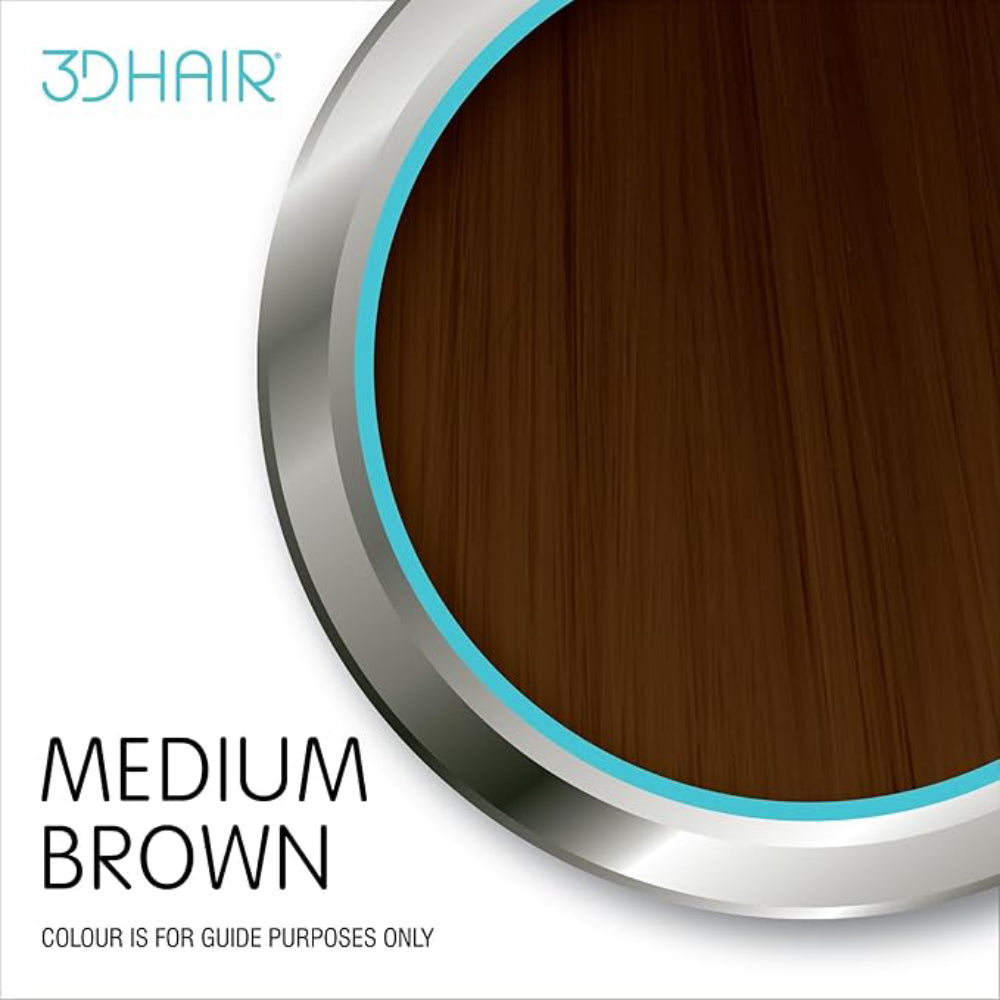 3D Hair Natural Hair Building Fibres For Thinning Hair Medium Brown 35g
