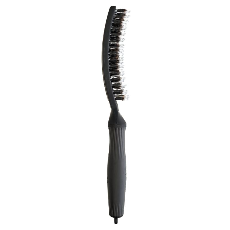 Olivia Garden Fingerbrush Care Iconic Boar & Nylon Full Black Small