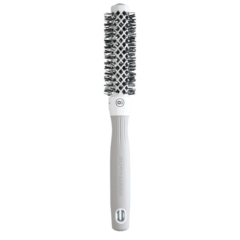 Olivia Garden Expert Blowout Shine White & Grey Brush 20