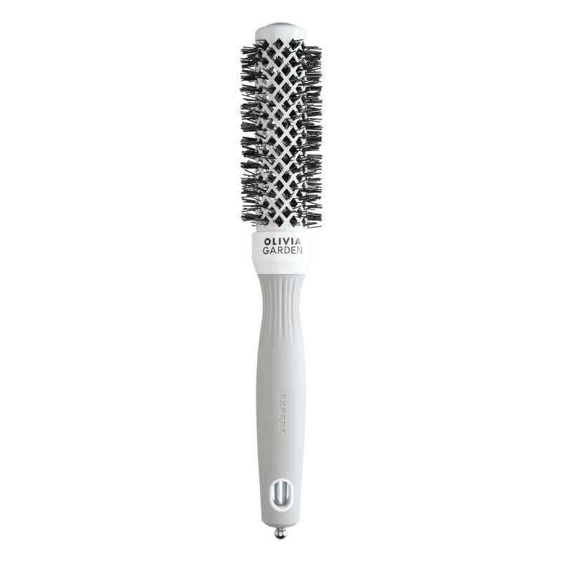 Olivia Garden Expert Blowout Shine White & Grey Brush 25