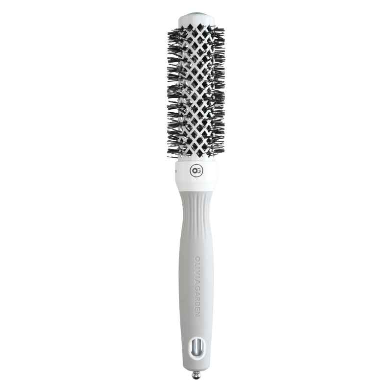 Olivia Garden Expert Blowout Shine White & Grey Brush 25