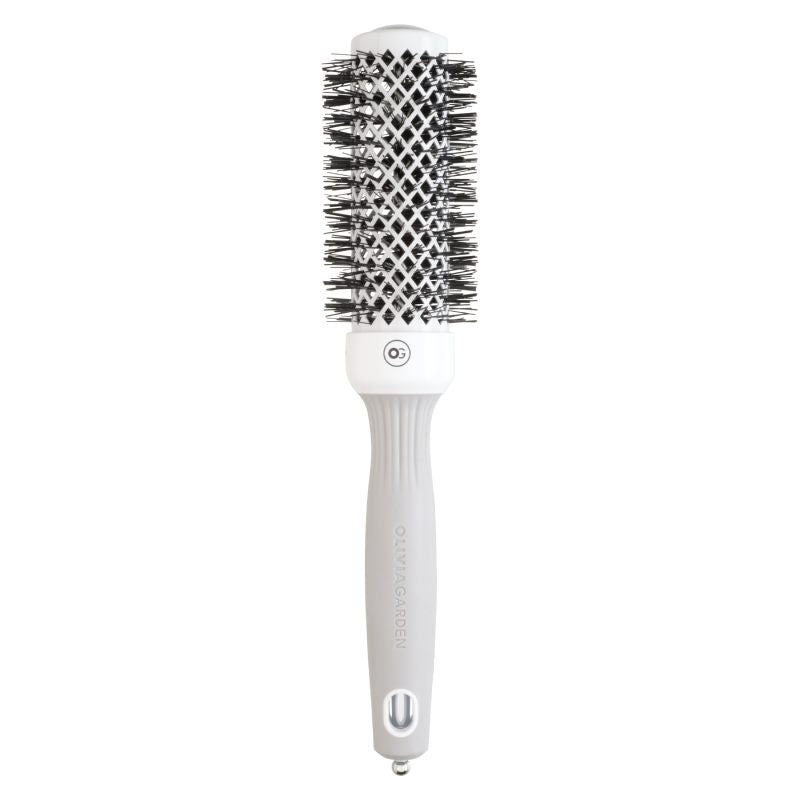 Olivia Garden Expert Blowout Shine White & Grey Brush 35