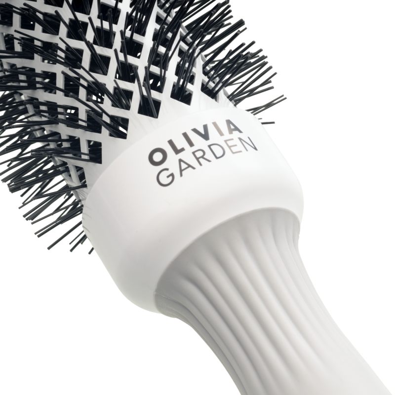 Olivia Garden Expert Blowout Shine White & Grey Brush 35