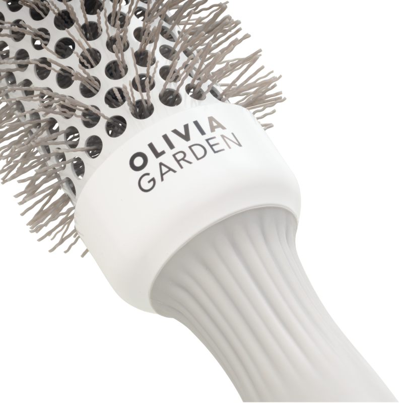 Olivia Garden Expert Blowout Speed Wavy Bristles White & Grey Brush 35
