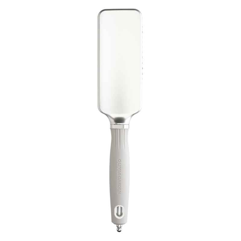 Olivia Garden Expert Care Rectangular Nylon Bristles Silver Brush Small
