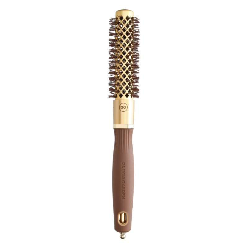 Olivia Garden Expert Blowout Shine Wavy Bristles Gold & Brown Brush 20