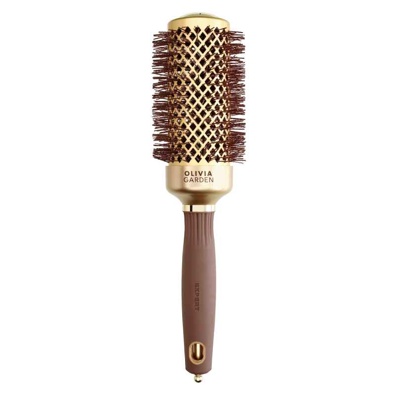 Olivia Garden Expert Blowout Shine Wavy Bristles Gold & Brown Brush 45