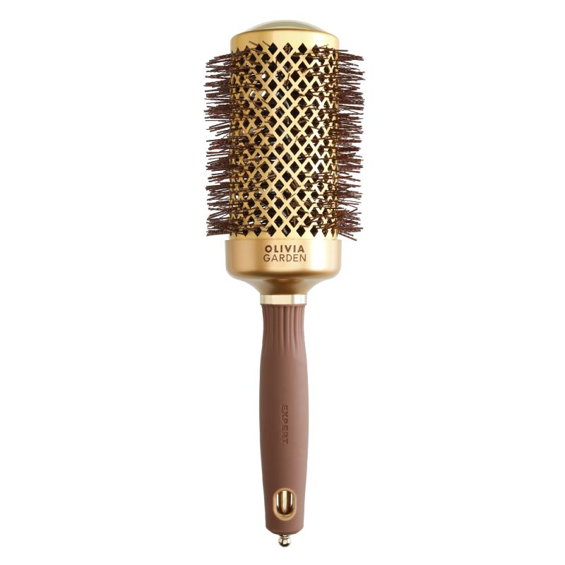 Olivia Garden Expert Blowout Shine Wavy Bristles Gold & Brown Brush 55