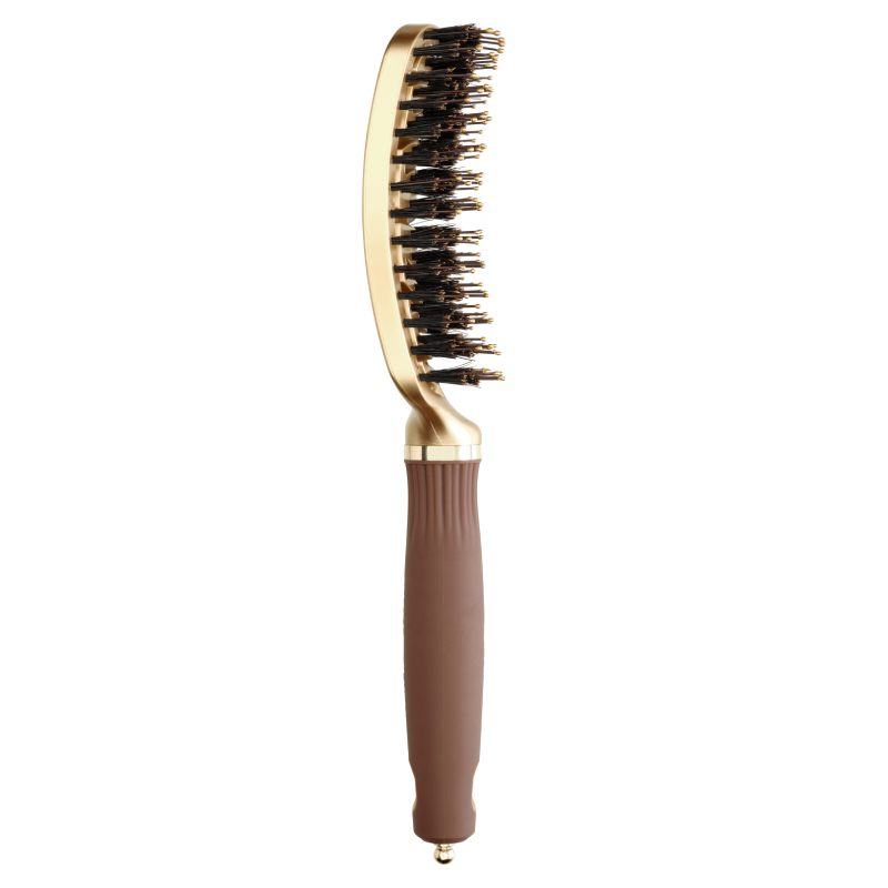 Olivia Garden Expert Care Flex Boar & Nylon Bristles Gold & Brown Brush