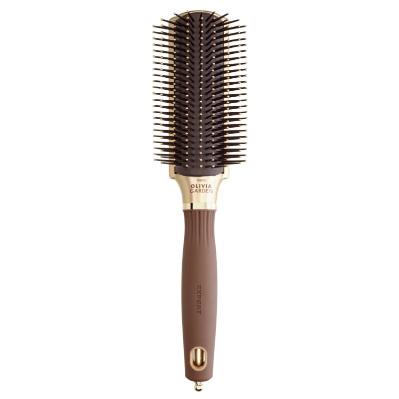 Olivia Garden Expert Style Control Nylon Bristles Gold & Brown Brush