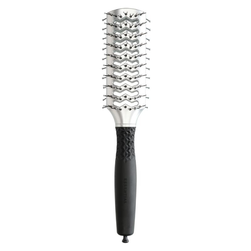 Olivia Garden Essential Style Double Tunnel Nylon/Double Bristles Brush Silver