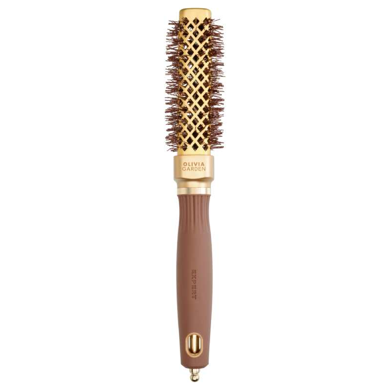Olivia Garden Blowout Straight Wavy Bristles Gold & Brown Brush 20