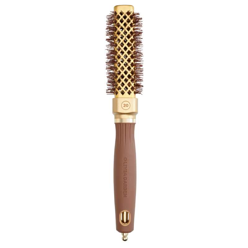 Olivia Garden Blowout Straight Wavy Bristles Gold & Brown Brush 20