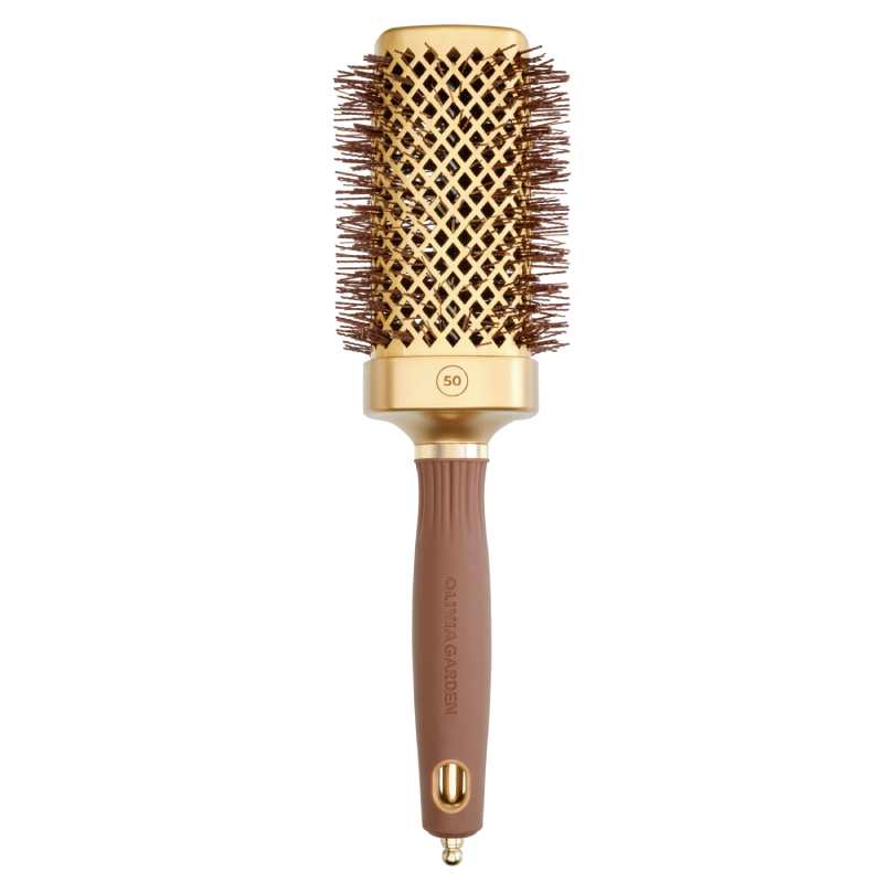 Olivia Garden Blowout Straight Wavy Bristles Gold & Brown Brush 50