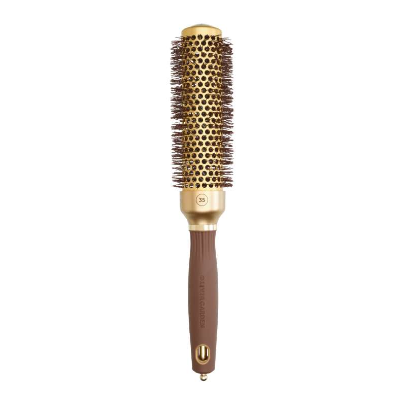 Olivia Garden Expert Blowout Speed Wavy Bristles Gold & Brown 35