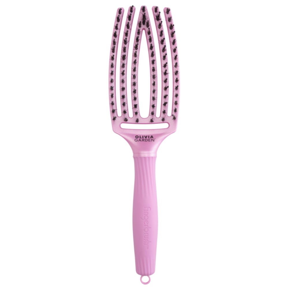 Olivia Garden Fingerbrush Iconic Boar & Nylon Celestial Pink